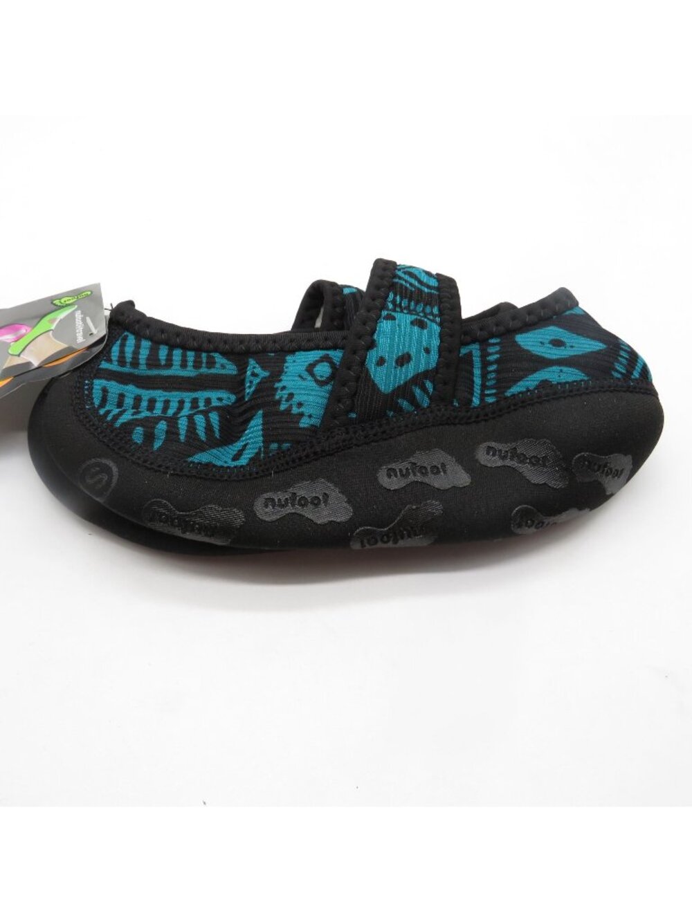 Blue Aztec Nufoot Betsy Lou Fuzzies Indoor Shoes Small NEW